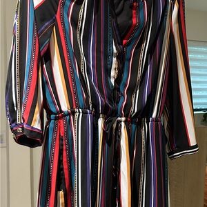 DR2 Multicolor Striped Long Sleeve Dress
